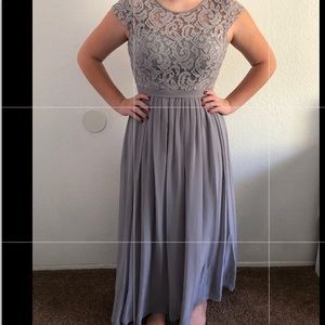 Gray formal dress